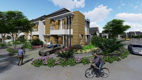 foto tampak rumah tipe 200 perumahan Cherryfield