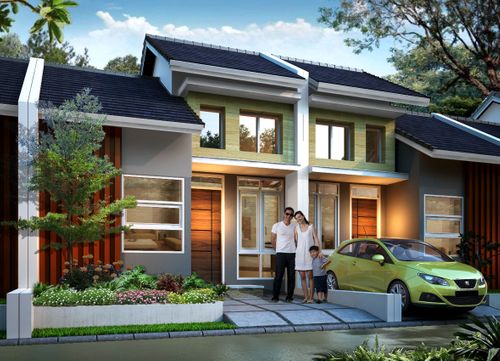 foto tampak rumah tipe GRANADA 1 perumahan BUKIT DAGO