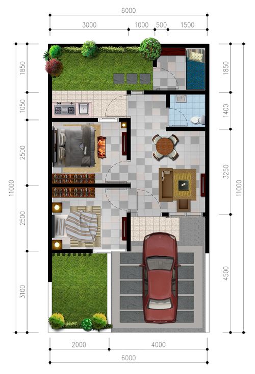 foto denah rumah tipe GRANADA 1 perumahan BUKIT DAGO