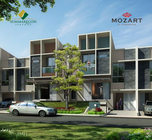 foto tampak rumah tipe L9 HOOK Premium B perumahan Cluster Mozart