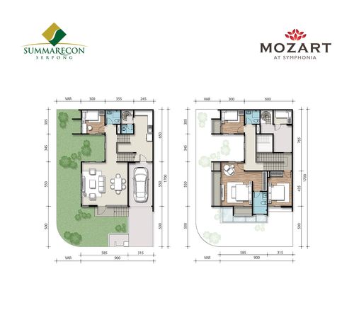 foto denah rumah tipe L9 HOOK Premium B perumahan Cluster Mozart
