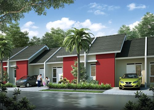 foto tampak rumah tipe Tectona 2 perumahan CitraIndah City