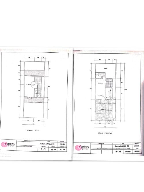 foto denah rumah tipe Sakura Nakula perumahan SAKURA REGENCY 3