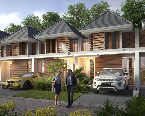 foto tampak rumah tipe NAYAKA perumahan PURI SAFIRA REGENCY