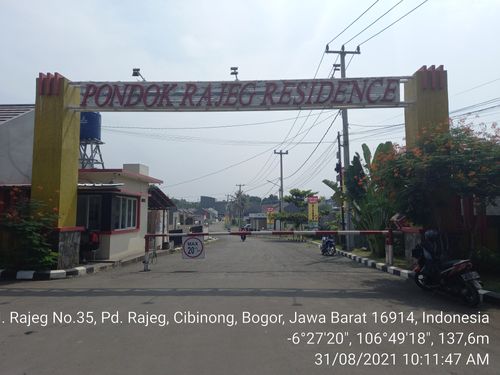 foto gerbang perumahan Perumahan Pondok Rajeg Residence