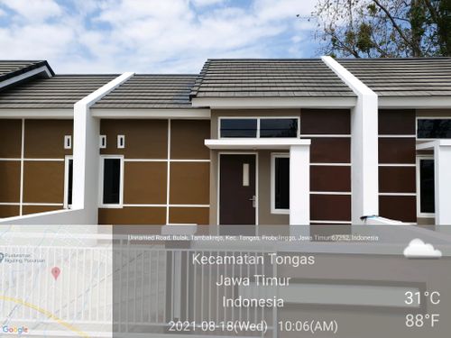 foto tampak rumah tipe 36 perumahan TAMBAKREJO RESIDENCE