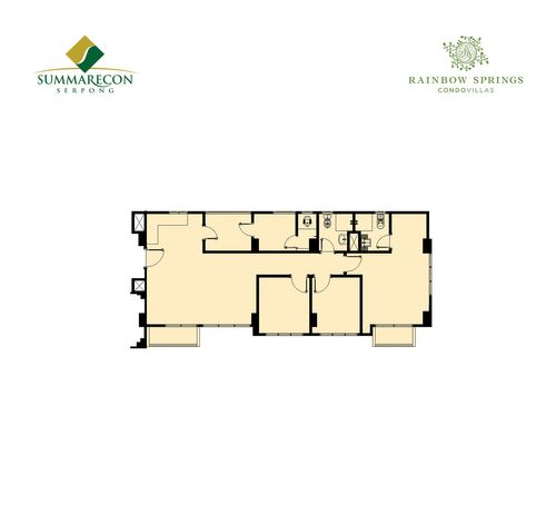 foto denah rumah tipe 3BR-A perumahan Rainbow Springs Condovilla