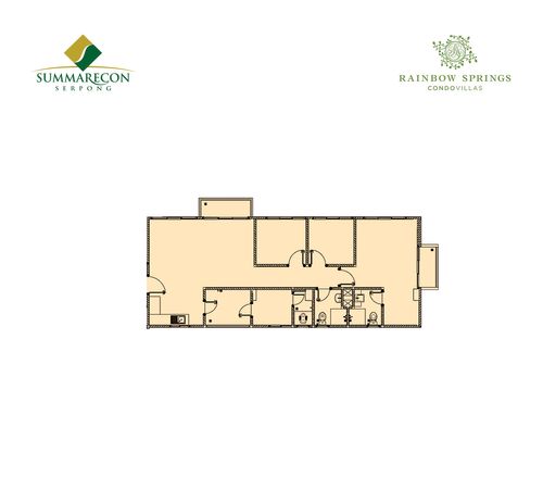 foto denah rumah tipe 3BR-B perumahan Rainbow Springs Condovilla