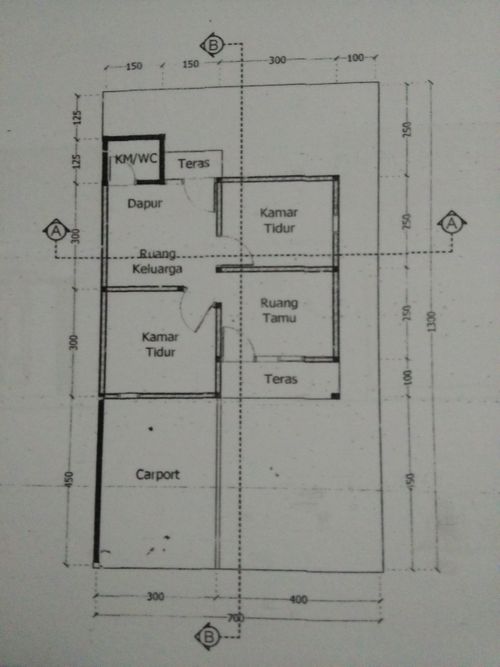 foto denah rumah tipe A2 perumahan ZALUNA LAND SALUPAO