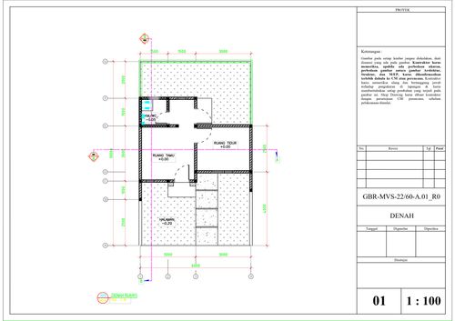 foto denah rumah tipe 22/60 ( BLOK E ) perumahan MUSTIKA PARK PLACE