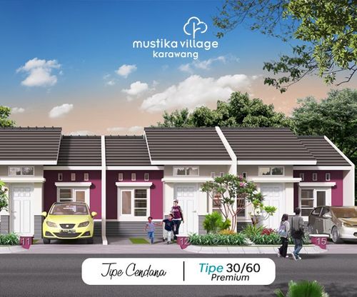 foto tampak rumah tipe 30/60 plus perumahan MUSTIKA VILLAGE KARAWANG