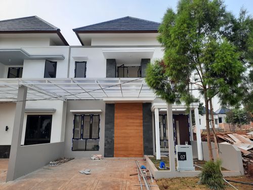 foto tampak rumah tipe Arkamaya perumahan Kedaton Park Tahap 1
