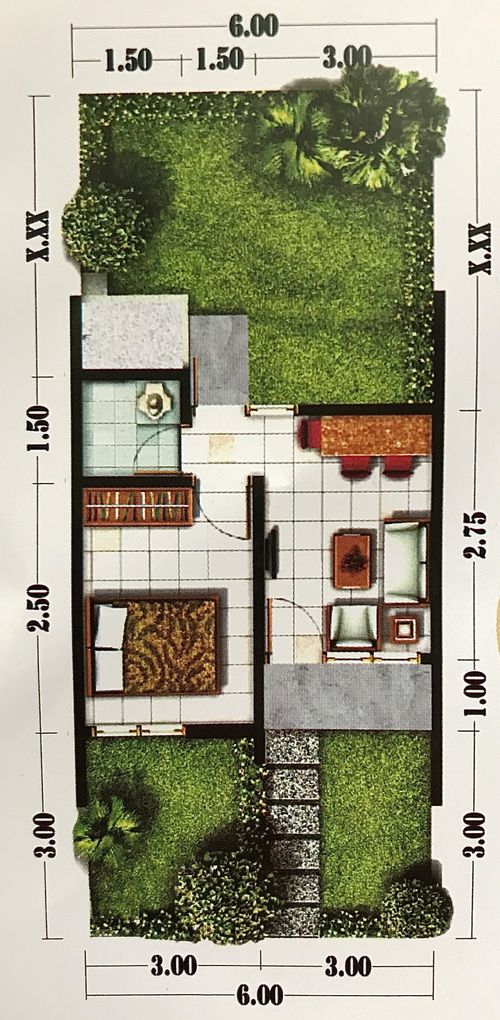 foto denah rumah tipe 22/60 perumahan Villa Gading Parung 2