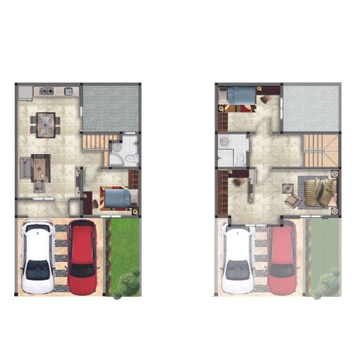 foto denah rumah tipe Vanda perumahan MAYFAIR RESIDENCE