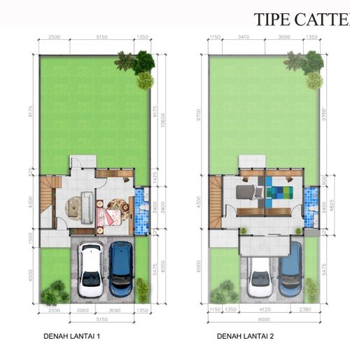 foto denah rumah tipe Cattleya perumahan MAYFAIR RESIDENCE