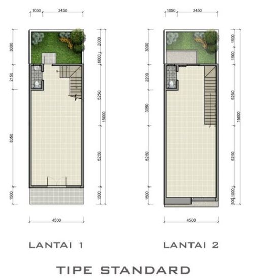 foto denah rumah tipe GOLDEN STANDART (RUKO) perumahan CITRALAND SAMARINDA