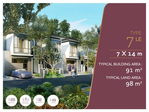foto tampak rumah tipe 7 LE perumahan Matana
