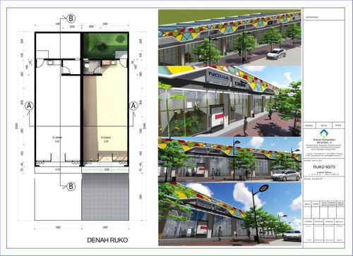 foto denah rumah tipe RUKO 60/60 perumahan Sentraland Ruko