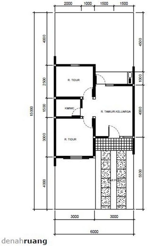 foto denah rumah tipe Chrysant 3 Hoek (180) perumahan CitraIndah City