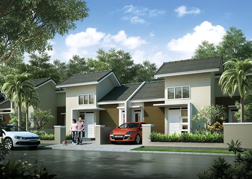 foto tampak rumah tipe Chrysant 3A perumahan CitraIndah City