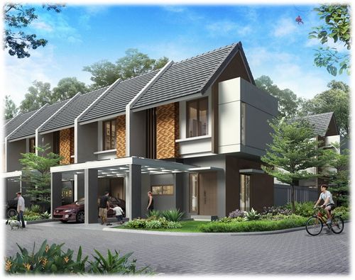foto tampak rumah tipe IVY STD perumahan CIMANGGIS GOLF ESTATE