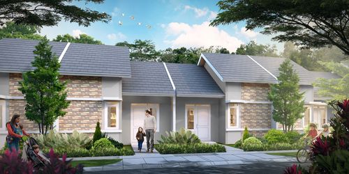 foto tampak rumah tipe Melia 2 Hoek (133) perumahan CitraIndah City