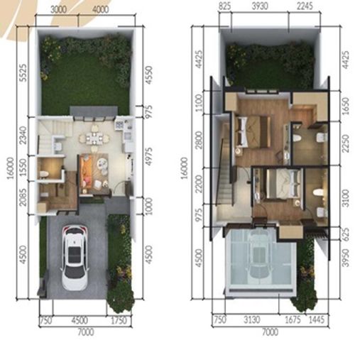 foto denah rumah tipe Olive STD perumahan CIMANGGIS GOLF ESTATE