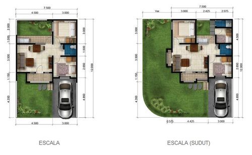 foto denah rumah tipe Escala perumahan RANCAMAYA GOLF ESTATE CLUSTER SALVADOR