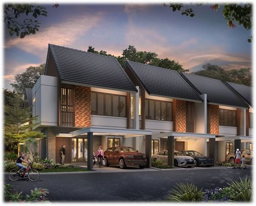 foto tampak rumah tipe TIFFANY STD (ROW 9) perumahan CIMANGGIS GOLF ESTATE