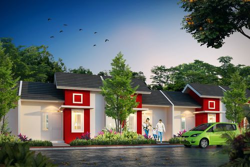 foto tampak rumah tipe Cordia 1A perumahan CitraIndah City