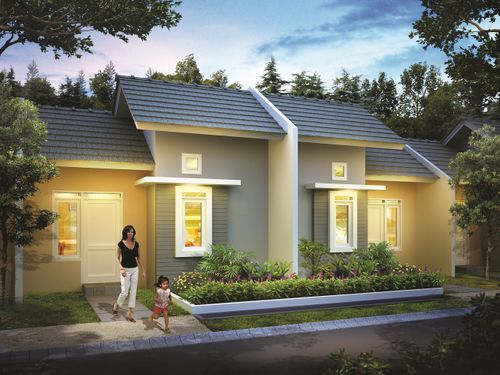 foto tampak rumah tipe Lantana 2 perumahan CitraIndah City