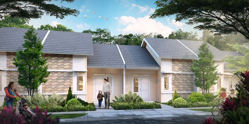 foto tampak rumah tipe Cerbera 2 perumahan CitraIndah City