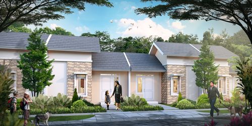 foto tampak rumah tipe Cerbera 1A perumahan CitraIndah City