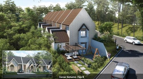foto tampak rumah tipe CORNER EXCLUSIVE B SPLITLEVEL perumahan ROYAL TAJUR RESIDENCE, CLUSTER AVEBURY