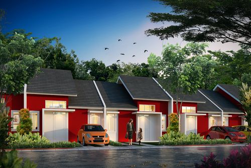 foto tampak rumah tipe Cordia 3 perumahan CitraIndah City