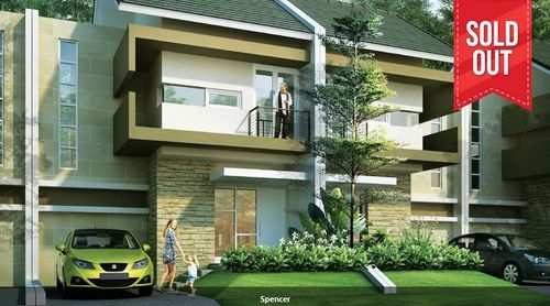 foto tampak rumah tipe SPENCER perumahan ROYAL TAJUR RESIDENCE, CLUSTER THE BRADFIELD