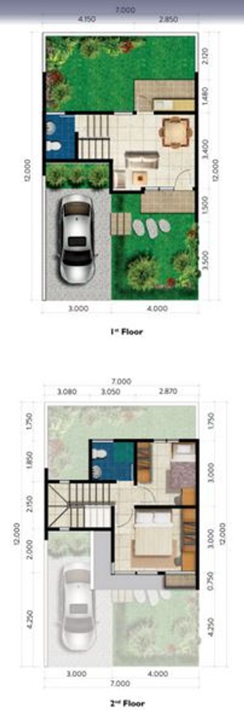foto denah rumah tipe SPENCER perumahan ROYAL TAJUR RESIDENCE, CLUSTER THE BRADFIELD