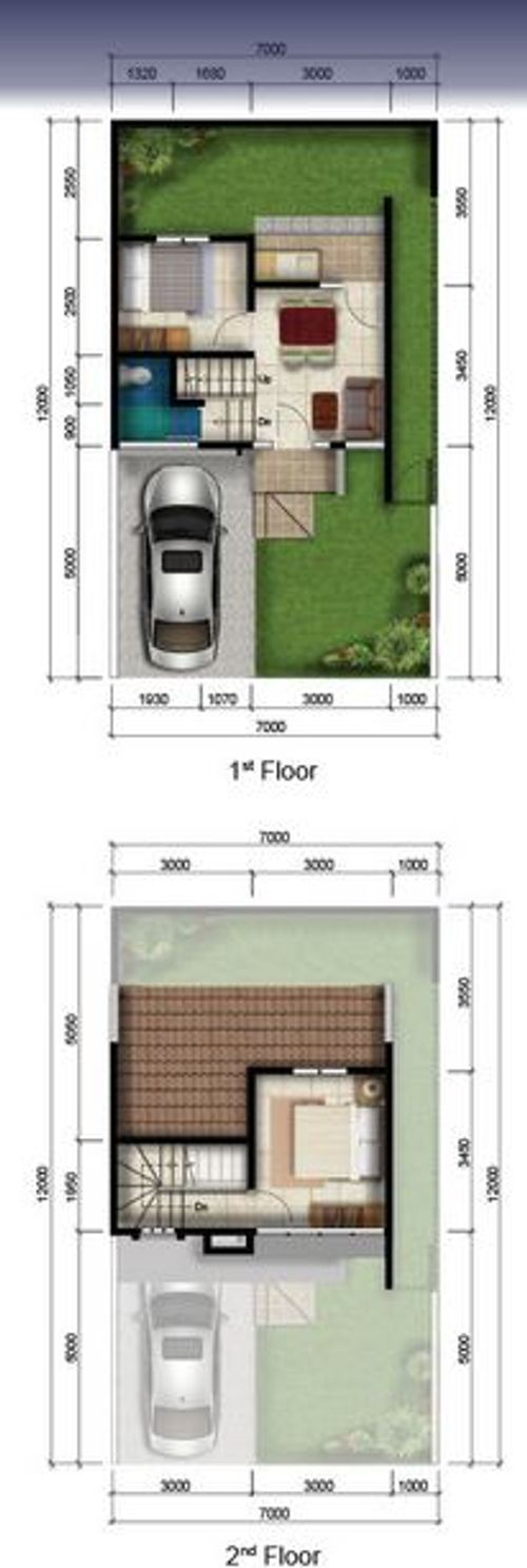 foto denah rumah tipe CLIFTON perumahan ROYAL TAJUR RESIDENCE, CLUSTER THE BRADFIELD