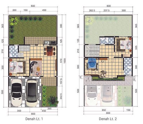 foto denah rumah tipe PINEWOOD B perumahan NATURA RESIDENCES