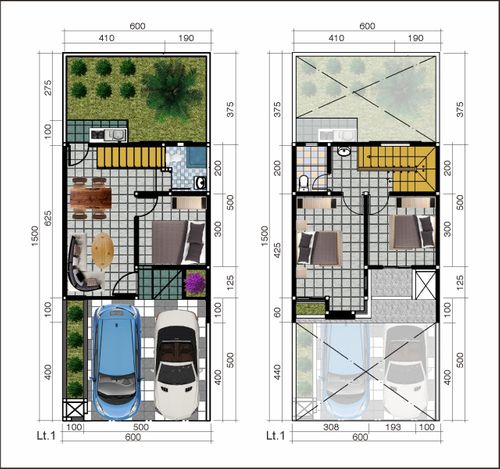 foto denah rumah tipe MAGNIFERA perumahan NATURA RESIDENCES