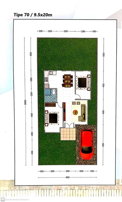 foto denah rumah tipe 70 perumahan GADING BEVERLY