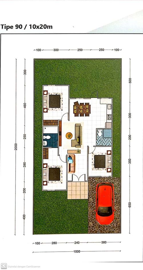 foto denah rumah tipe 90 perumahan GADING BEVERLY
