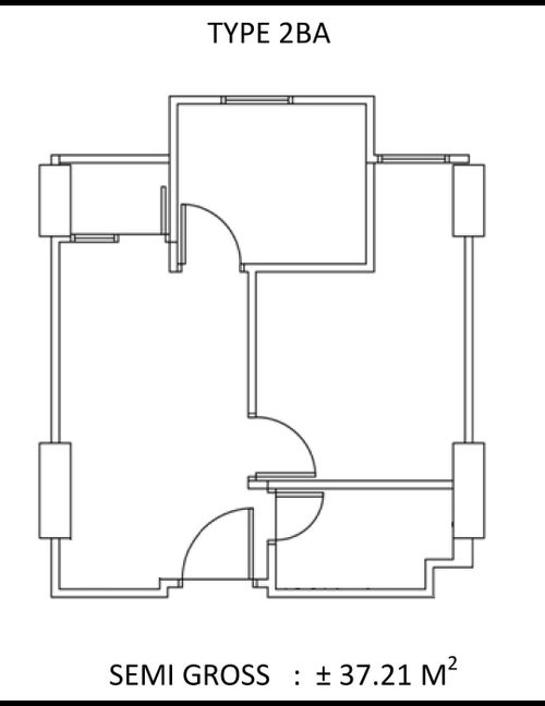 foto denah rumah tipe 2 BEDROOM A perumahan VICTORIASQUARE