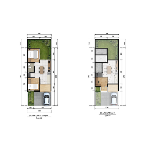 foto denah rumah tipe CHELSEA - T50 perumahan GRAND DUTA CITY, BEKASI
