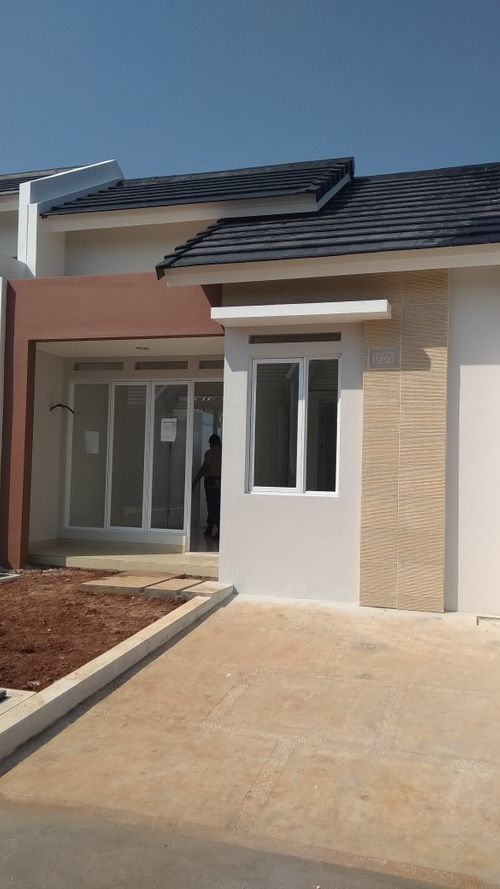 foto tampak rumah tipe NF7-0008 perumahan SERPONG NATURA CITY