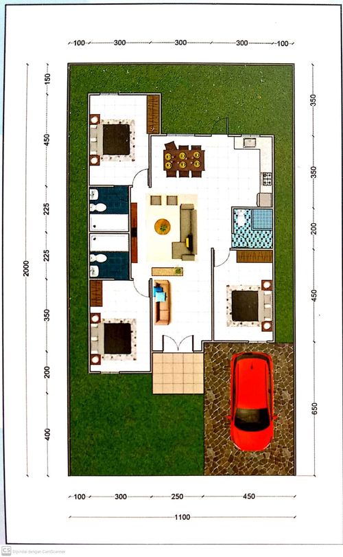 foto denah rumah tipe 110 perumahan GADING BEVERLY