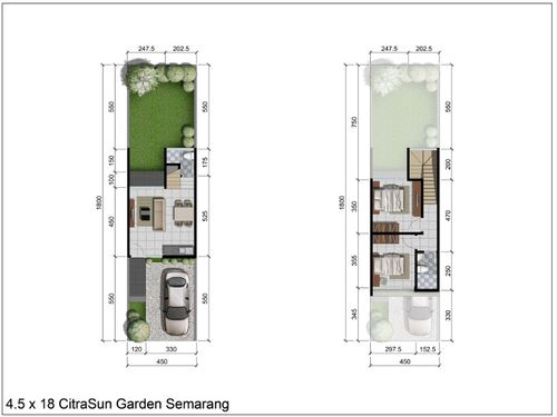 foto denah rumah tipe AKIHIRO perumahan CITRASUN GARDEN SEMARANG
