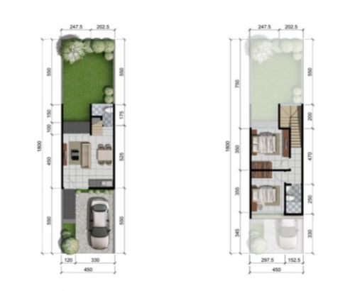 foto denah rumah tipe APATITE perumahan CITRASUN GARDEN SEMARANG