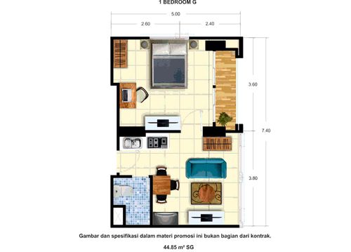 foto tampak rumah tipe 1 Bedroom G perumahan Taman Melati Yogyakarta @Sinduadi