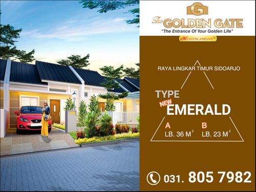 foto tampak rumah tipe NEW EMERALD A (943) perumahan HEAVENLAND PARK